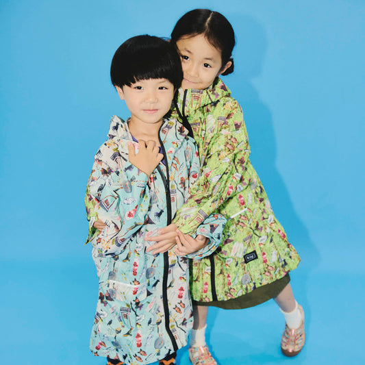 [KiU×NAC]スリーブレインポンチョフォーキッズ